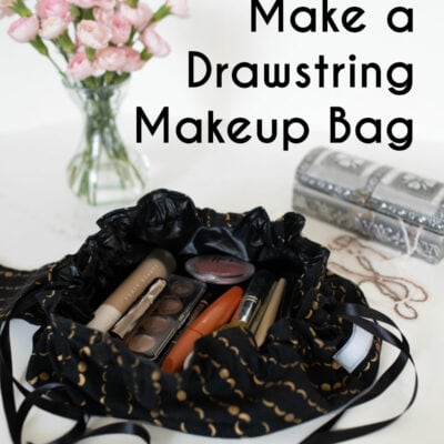 How To Sew Your Own: DIY Drawstring Makeup Bag Pattern