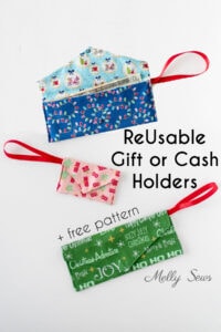 Sew a fabric gift card holder with a free PDF pattern and video tutorial