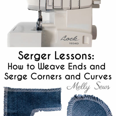 Serger Lessons: How To Serge Corners and Curves and Weave In Ends
