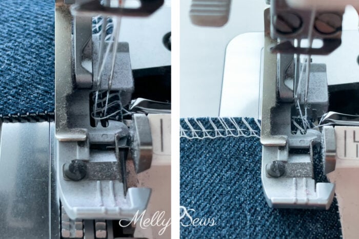 Step by step - how to sew an outside corner on a serger