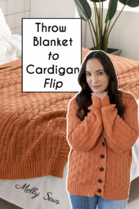 Turn a throw blanket into a cardigan with this DIY tutorial