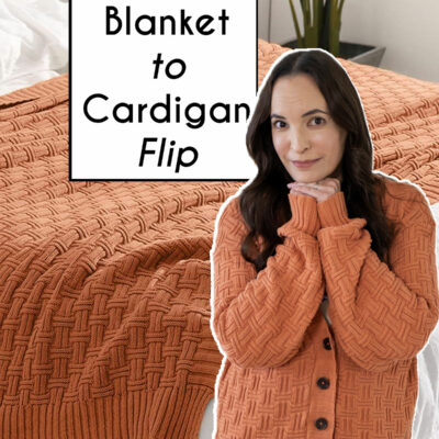 Make a Cardigan from a Throw Blanket