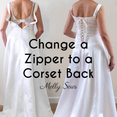 How To Change a Zipper to a Lace Up Back