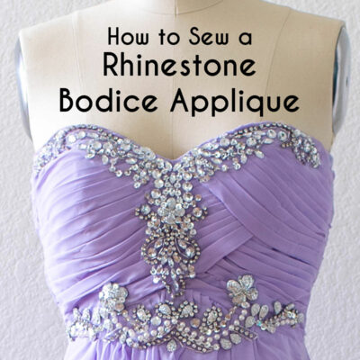 How to Sew a Rhinestone Applique Tutorial For Beginners