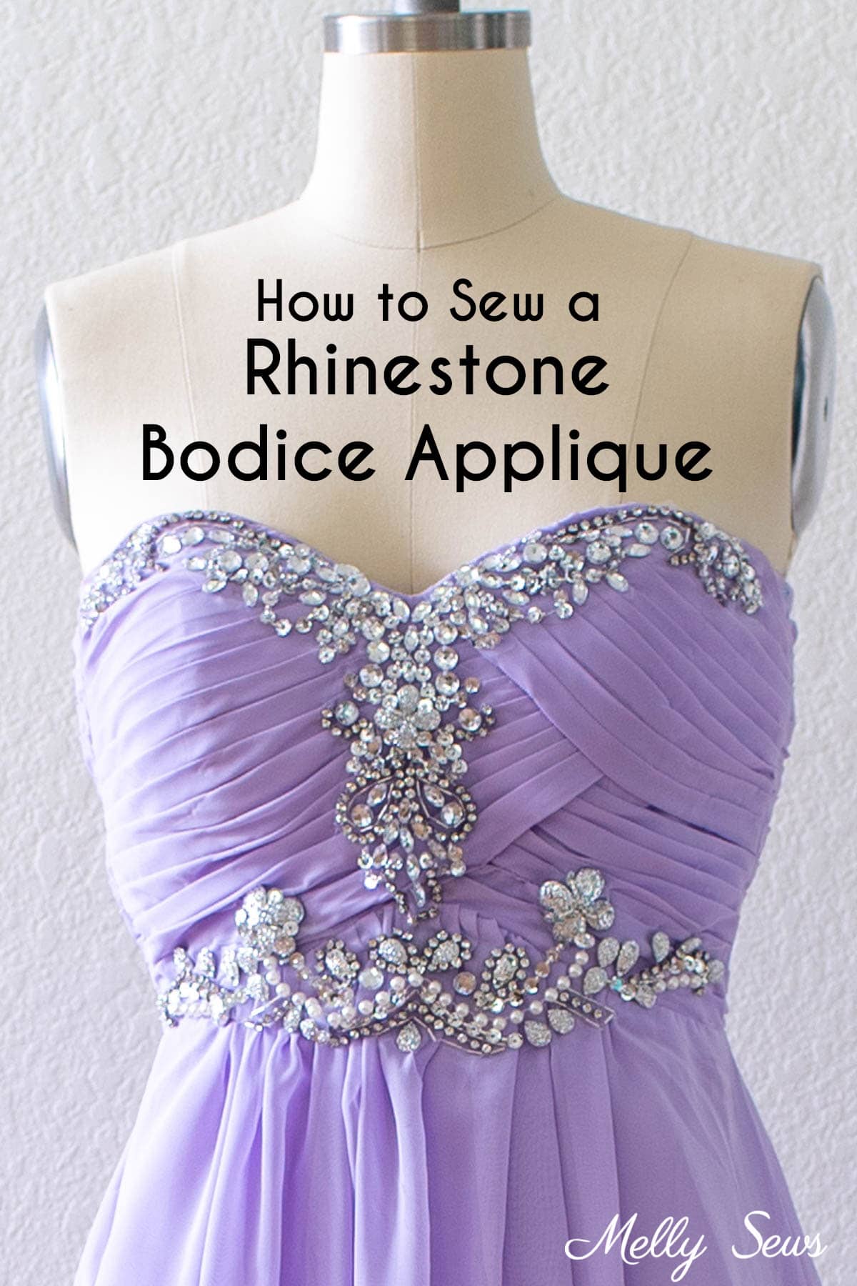 Invisible Mesh Dress with Appliques Tutorial - No Pattern Needed 