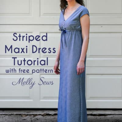 Striped Maxi Dress Tutorial