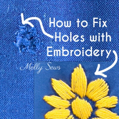 How To Mend & Repair Holes With Embroidery on Your Clothes