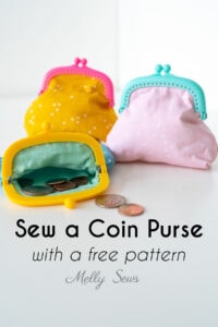 How to sew a coin purse with a free pattern to make a clasp frame pouch
