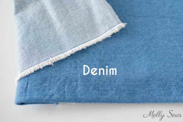 Medium blue denim fabric