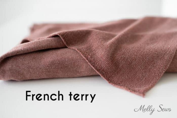 Rust colored french terry jersey