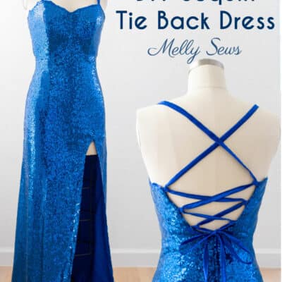 How To Sew A DIY Prom Dress with Sequins and a Tie Back